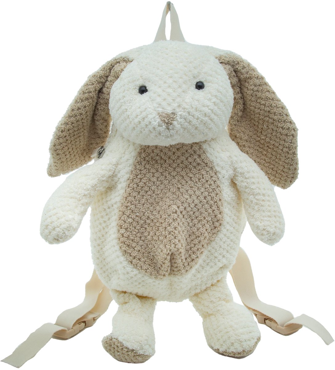 Cute since 1999 - Knuffel Rugzak - Katoenen Rugzak met Konijn - Boekentas Kleuter - Zachte Rugtas Meisjes en Jongen - 45x25cm