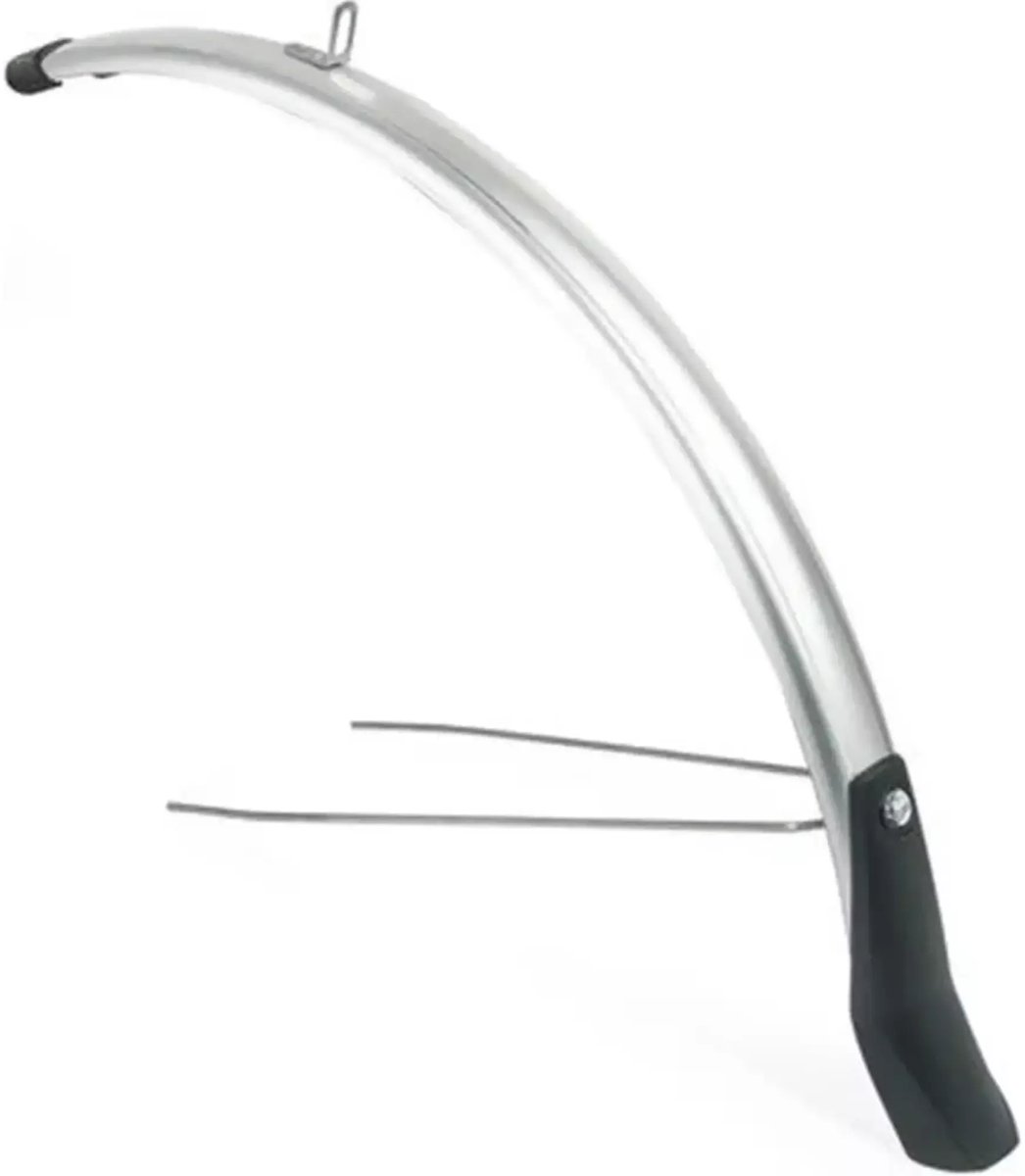 Eurofender Voorspatbord 28" zilver - Inclusief stang en spatlap - Geschikt voor Batavus, Gazelle, Giant