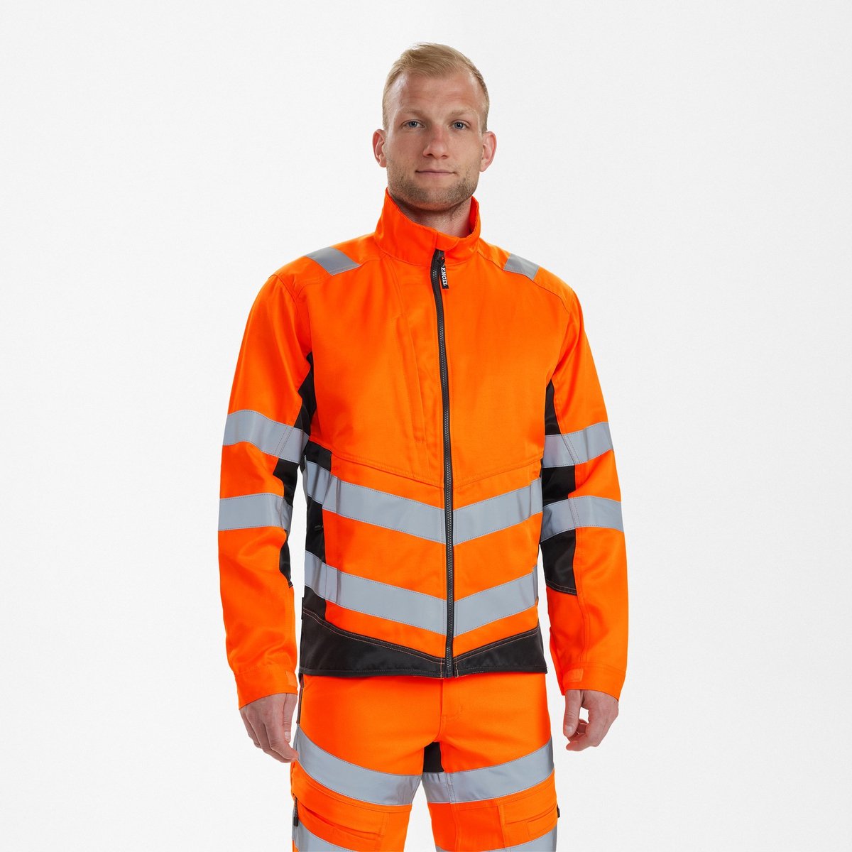 Engel Safety Light werkjack 1545-319 - Hi-vis Orange / Anthracite Grey - XL