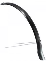 Eurofender Voorspatbord 28" - Zwart - Inclusief Stang en Spatlap - 46mm Breed