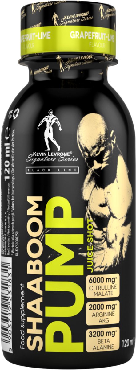 Kevin Levrone - Shaaboom pump shot pre workout 24x120 ml Grapefruit Lime