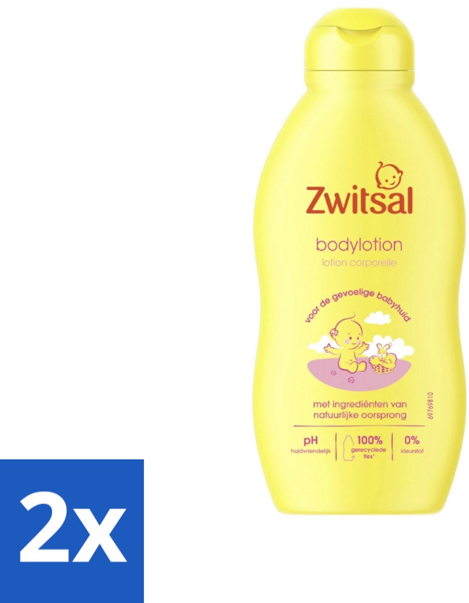 Image of 2 x Zwitsal Bodylotion 200 ml - Babylotion - Babyhuid - Gevoelige Huid - Zwitsal - Hydraterende Lotion
