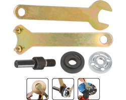 Boormachine naar Haakse Slijper Conversieset – Metalen Adapter met Handvat – Voor Snijschijven, Polijstschijven, Roestverwijdering – 6mm & 10mm As – Gereedschap voor Hout en Metaalbewerking