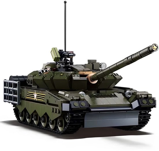 Sluban M-38 B1178 - T-80 Tank bouwset | WW2 Army auto constructie modelbouw | Educatief militair & leger speelgoed bouwpakketten voor kinderen & volwassenen | Bouwdoos met 798