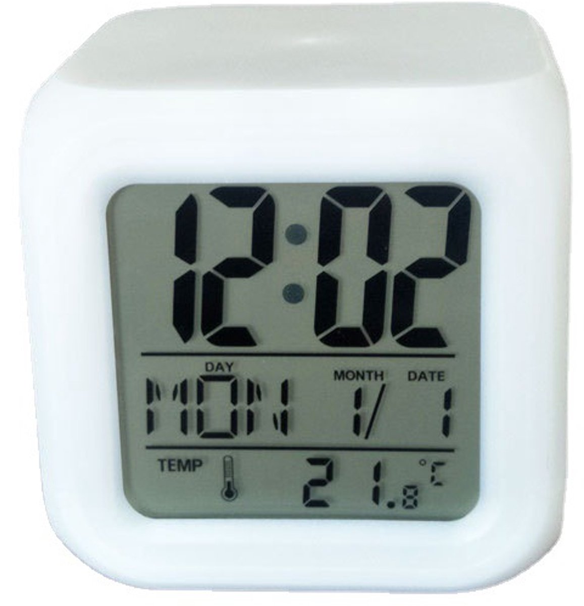 Digitale Wekker - Kinderwekker - Digitale Klok - Wekker Kind Digitaal – Alarmklok – Nachtwekker met Temperatuurweergave - Kleurwisselingen - Led-nachtlampje - LOUZIR