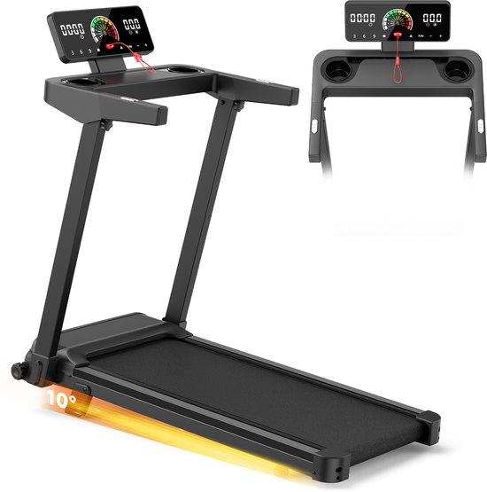 Loopband 120kg 3,0pk 12km/u Inklapbaar Zwart - Loopband - €239,99