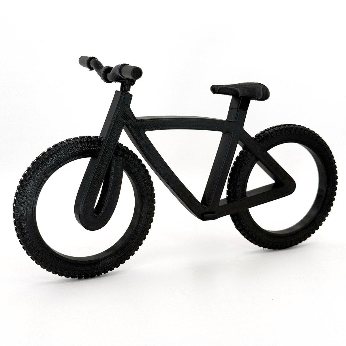 Mountainbike met standaard - decoratie - zwart - 24 cm breed