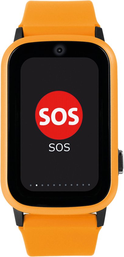 One2track Connect UP oranje | GPS horloge voor kinderen | Bekijk de locatie van je kind. Stel veilige zones in. En videobellen met de leukste smartwatch voor kinderen