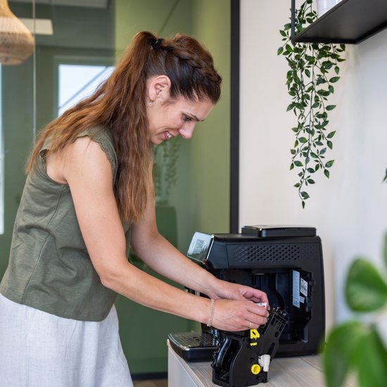 Smeren van espressomachine met Siliconenvet