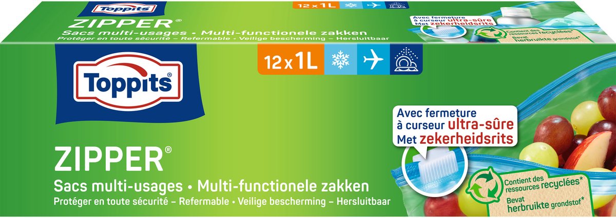 Toppits Zipper Multifunctional Bag 1 litre