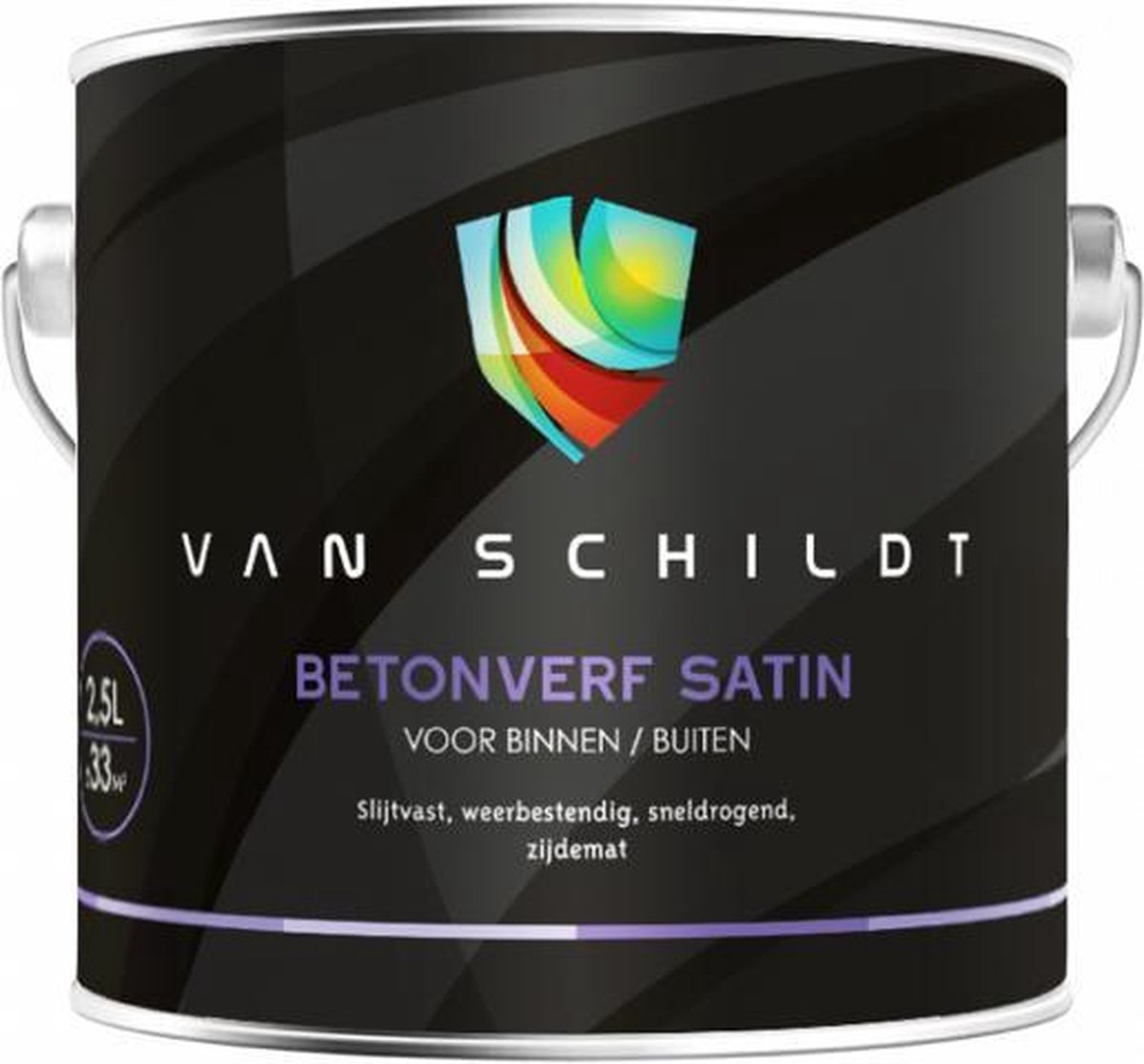 van Schildt Betonverf Satin 2.5 Liter Ral 9010 Gebroken Wit