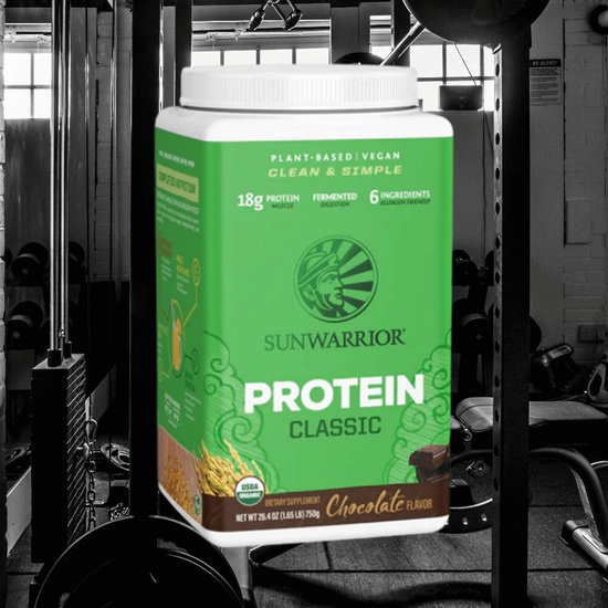 Sunwarrior Protein Classic Organic (750g) Chocolate - Eiwitten - Veganistisch eiwit — afbeelding 3