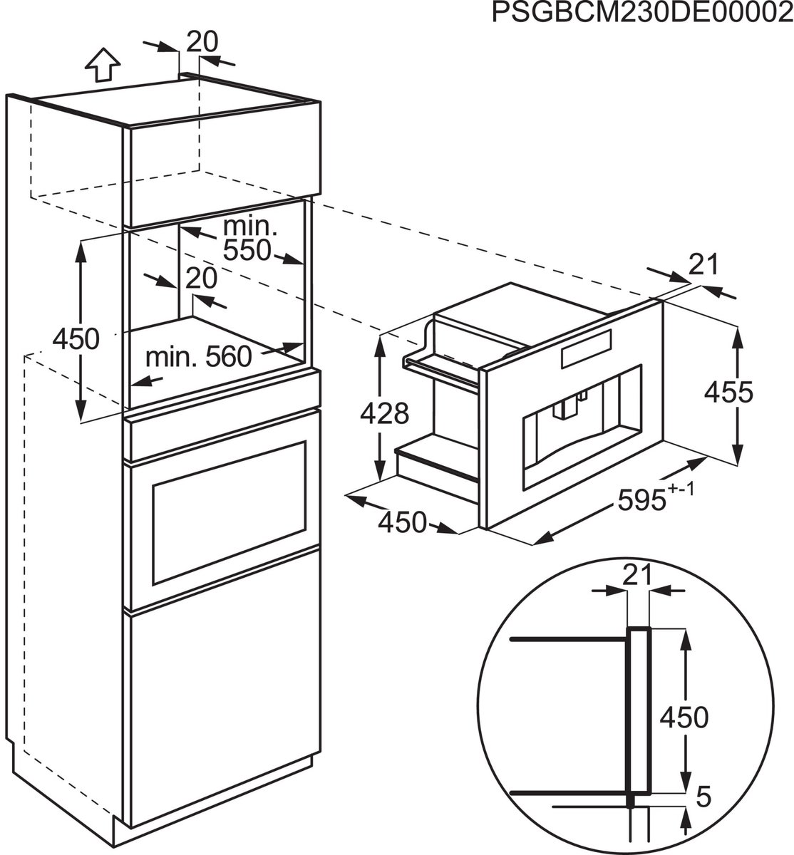 AEG KKK994500M Inbouw Koffiemachine 45 cm - afbeelding 2