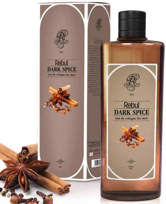 Rebul Dark Spice EDC Cologne 250 ml glazen fles