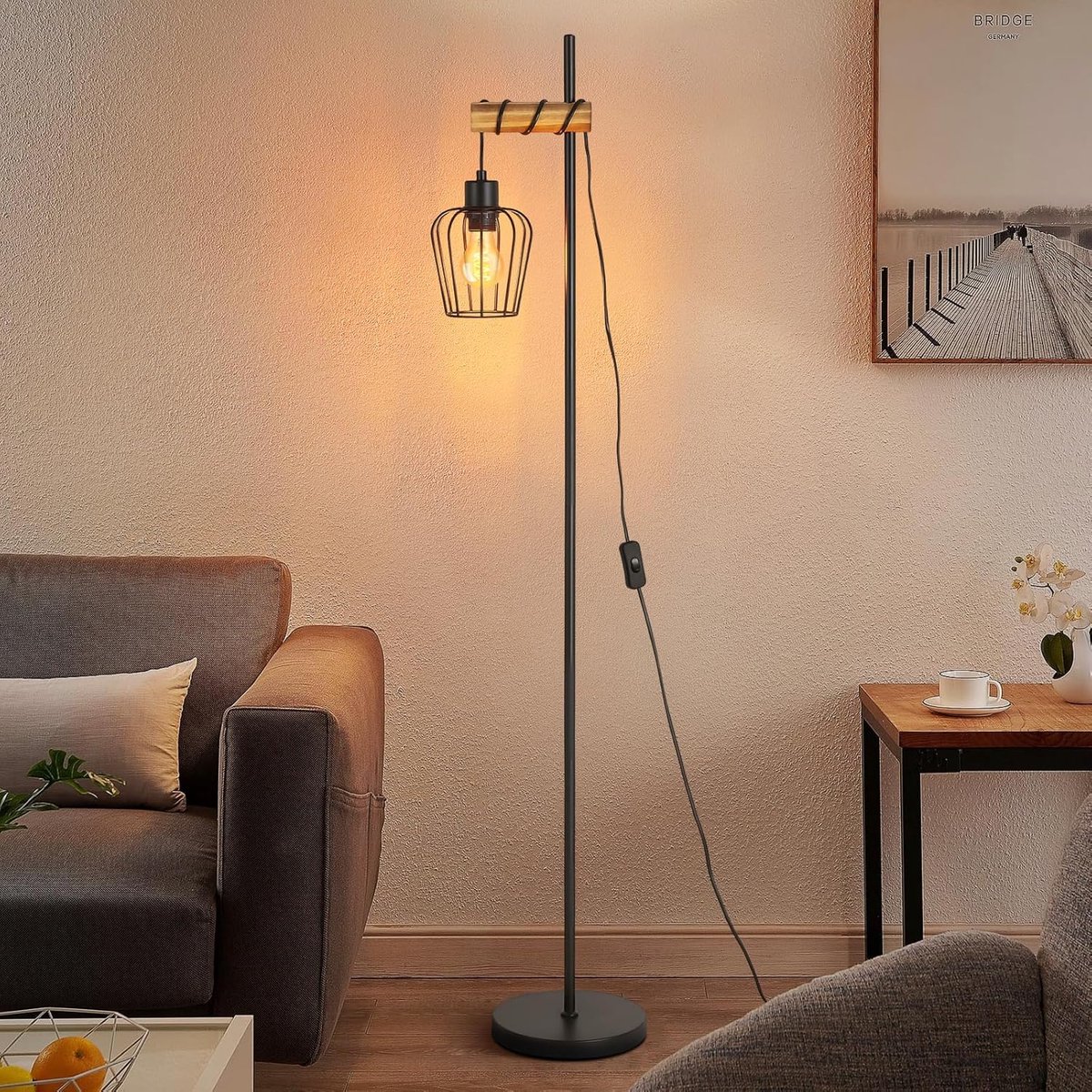 Glitzerlife Vintage Staande Lamp - 146cm Industrieel Design thumbnail 4