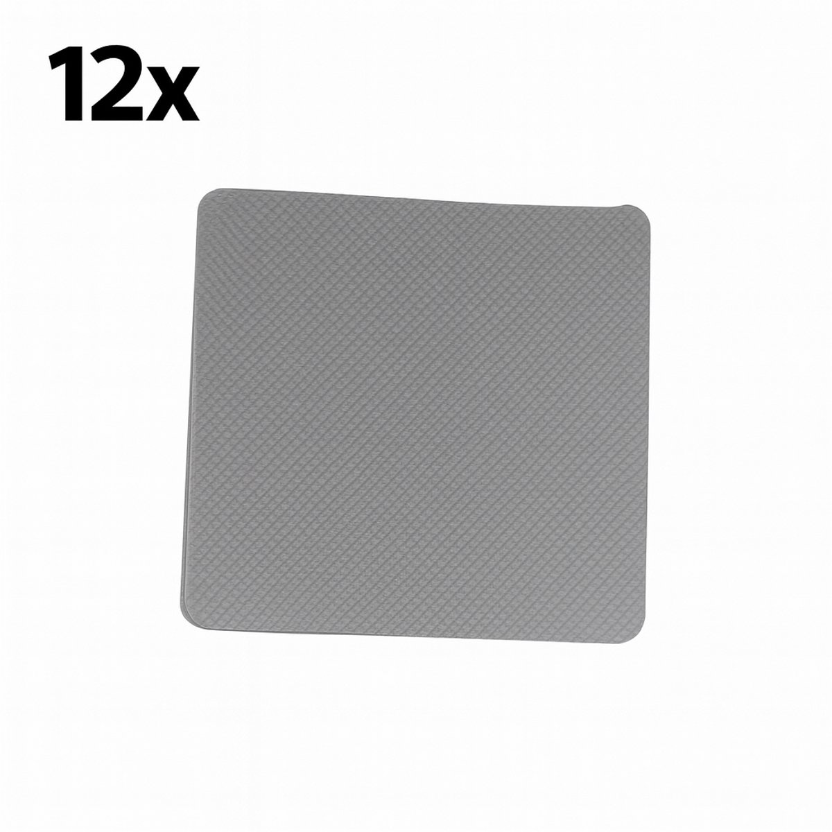 Zelfklevende Antislip Stickers GRIJS - Vierkant 3-Delig - Antislip Strips 12 Stuks - 8x8 CM - Douche/Bad/Trap Plakstrip