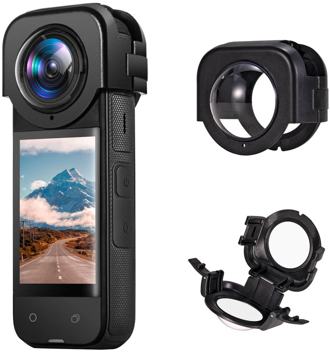 Geschikt voor Optische coating gehard glazen beschermende lensdop Geschikt voor Insta360 X4-camera