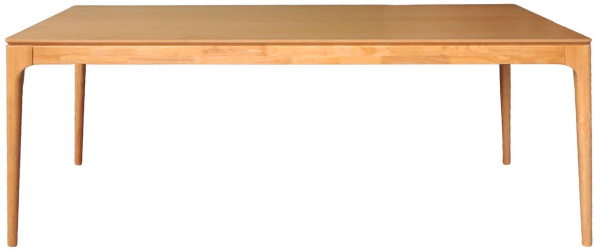 sweeek Rechthoekige eettafel van rubberhout en essenhout fineer 8 plaatsen - elena Naturel
