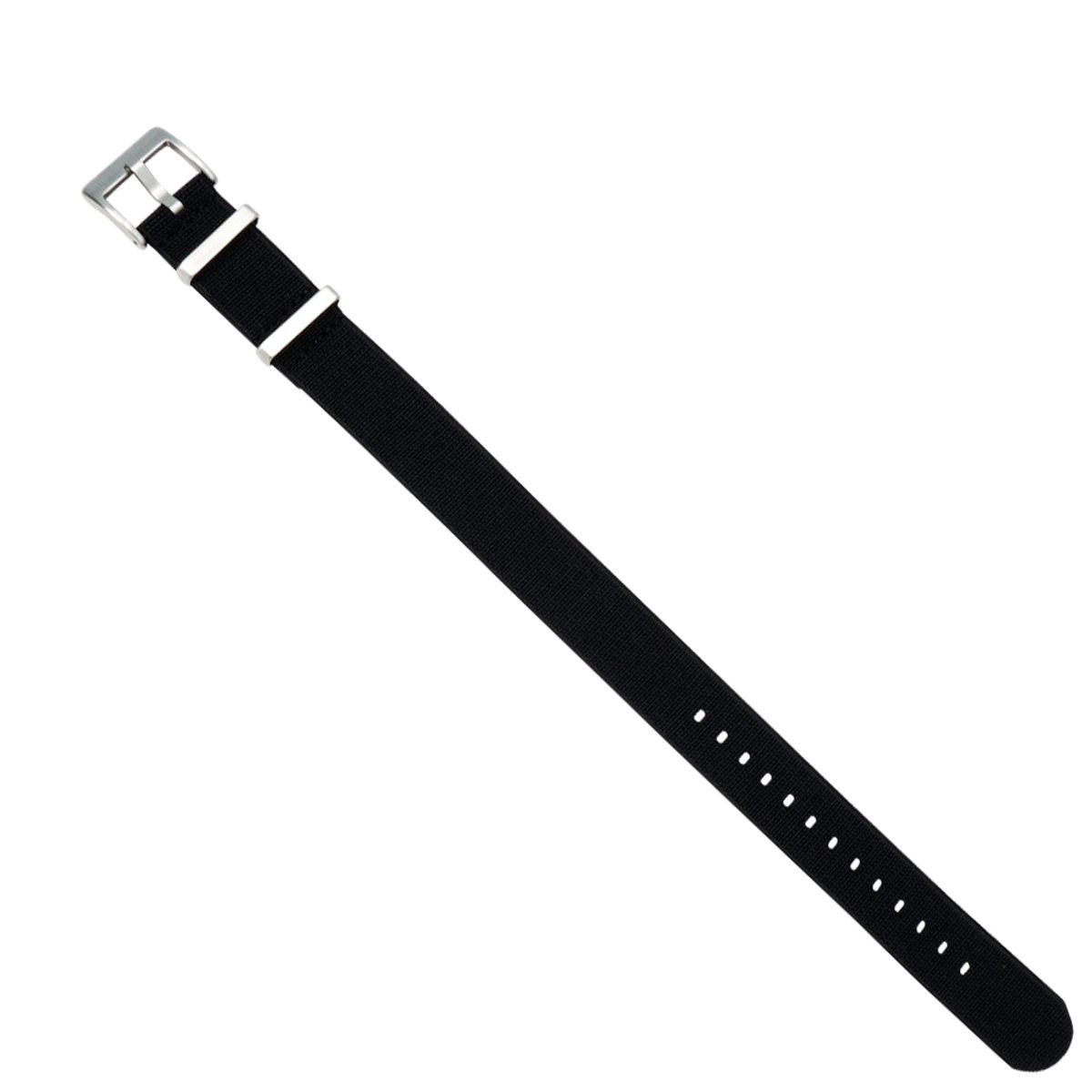 NATO Flex Zwart 20 mm Horlogeband