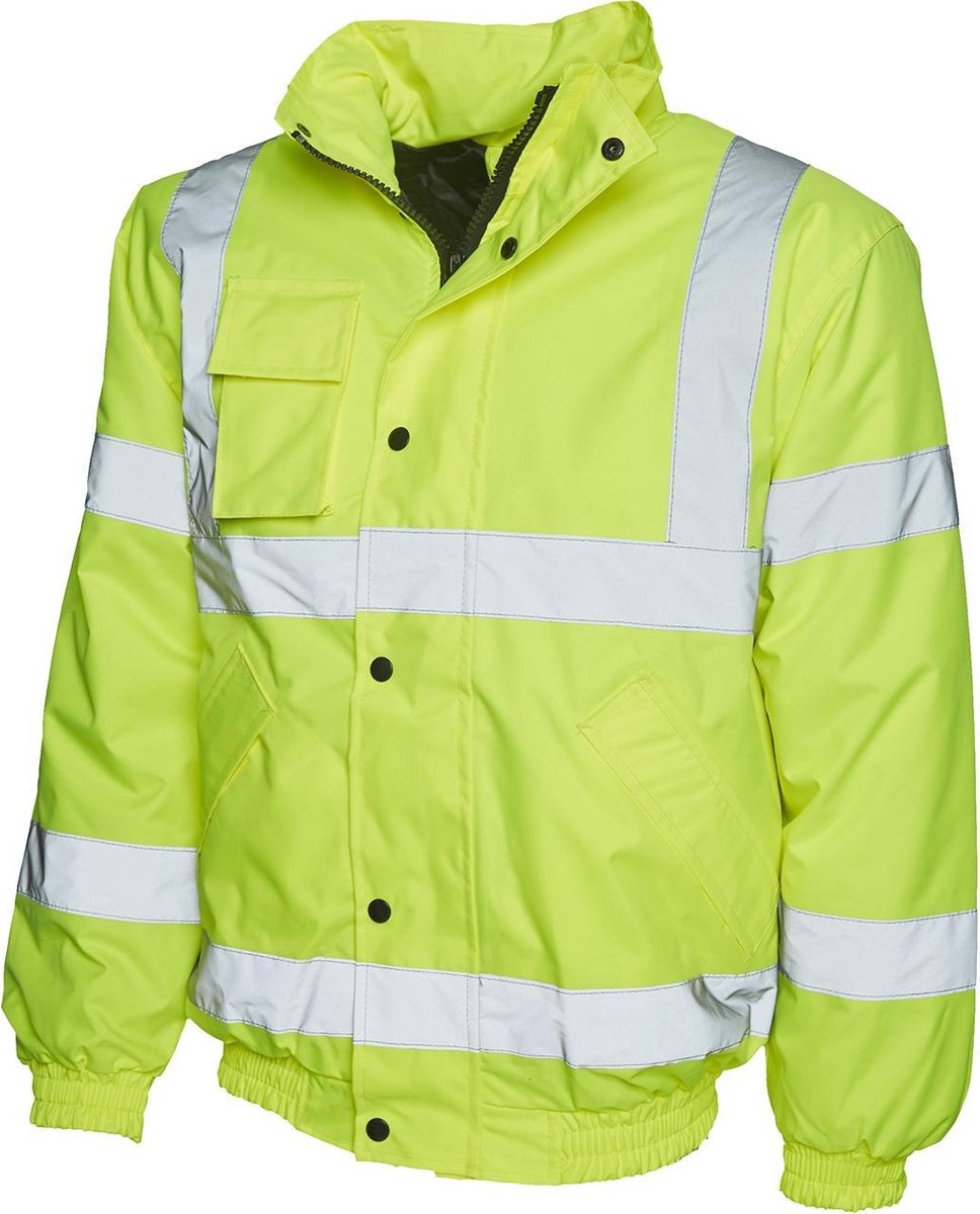 Uneek UC804 Veiligheidsjas Hi-viz Bomber Geel S