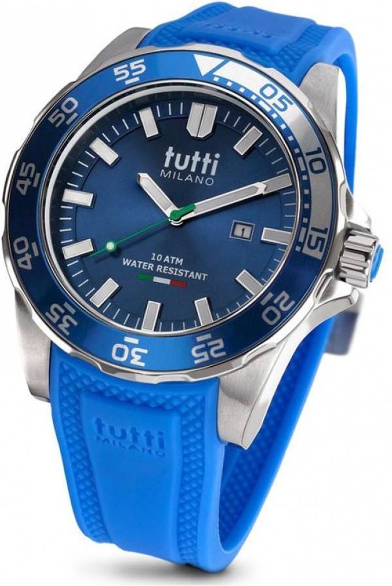 Tutti Milano TM901BL- Horloge - 48 mm - Blauw - Collectie Corallo