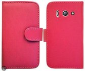 Huawei Ascend y300 agenda roze wallet tasje hoesje boek