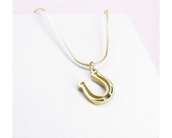 Ponytail & Co® Hanger Hoefijzer - Dames - Staal goudverguld - 12 mm