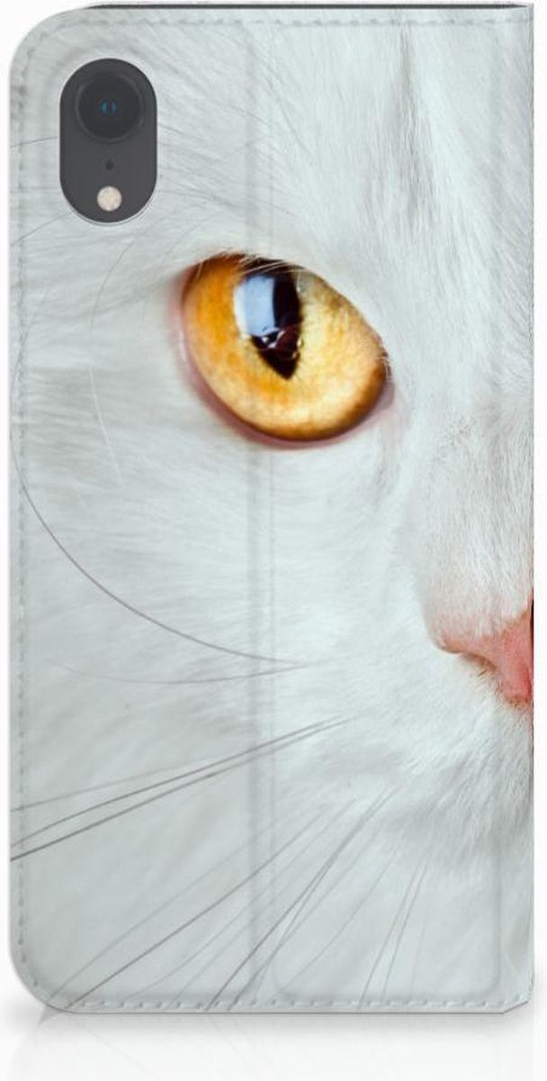Apple iPhone Xr Hoesje maken Witte Kat