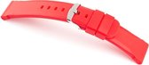 Horlogeband Silicone Chrono Rood - 22mm