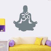 Muursticker - Mediteren Namaste - 50x52 - Zwart