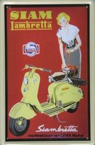 Siam Lambretta reclame Siambretta Bromfiets reclamebord 20x30 cm