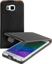 Lelycase Zwart Samsung Galaxy Alpha Eco Leather Flip Case Hoesje