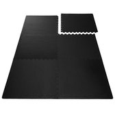 #DoYourFitness - Puzzelmat - »PuzzleMe« - geluidsdempend & vloerbeschermend - 6 in elkaar passende elementen van 60x60x1,2 cm, in totaal ca. 2,2 m2 - zwart
