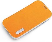 Rock Elegant Side Flip Case Orange Samsung Galaxy S4 I9500/i9505