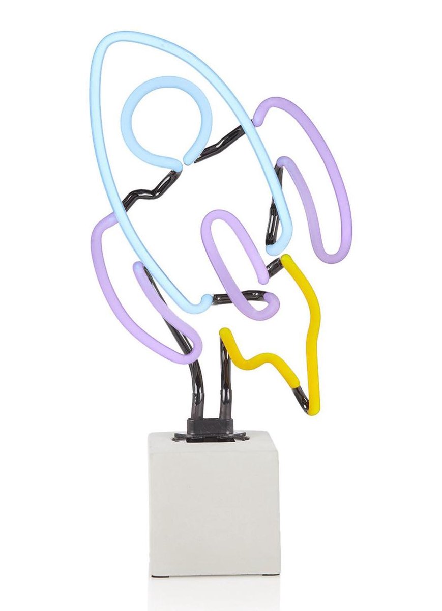Tafellamp Neonlamp Raket Rocket beton LED