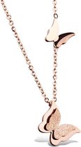 Collier Cilla Jewels Butterfly plaqué or rose