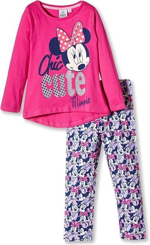 Minnie Mouse pyjama maat 98/104 roze 100% katoen | bol.com