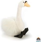 Jellycat - Zwaan - 44 centimeter - Solange Swan Petite - Kinderknuffel - Babyknuffel - Mooie knuffel - Speciale knuffel - Deze mooie zwaan is een unieke knuffel en straalt glamour uit, door d