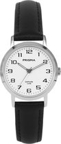 Prisma Stainless Steel   - Horloge P1746 - Leer - Zwart
