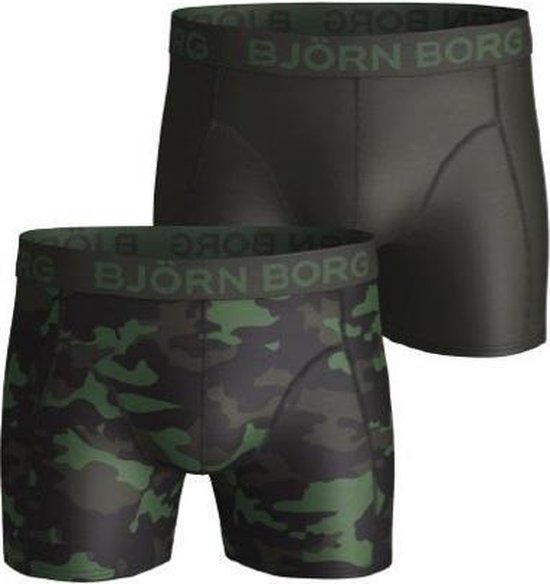 Bjorn Borg Boxershort 2-Pack Heren Tonal Camo Polyamide Maat S | bol.com