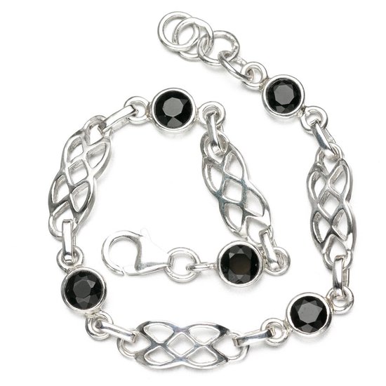 Zilveren zwarte onyx armband | bol.com