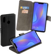 Luxe Bookstyle Y Wallet Case Zwart Hoesje voor Huawei Mate P Smart Plus