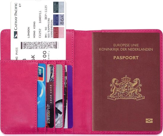 Goodline® - Paspoort Hoesje / Paspoorthouder - V1 – Roze | bol.com