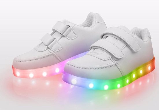 Schurend Let op applaus Lichtgevende disco sneakers / schoenen LED maat 28 - kinderen | bol.com