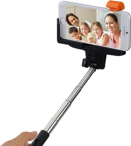 Selfie Stick met Bluetooth en ingebouwde Button zelf ontspanner Zwart voor  Samsung... | bol.