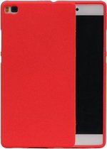 Rood Zand TPU back case cover hoesje voor Huawei P8