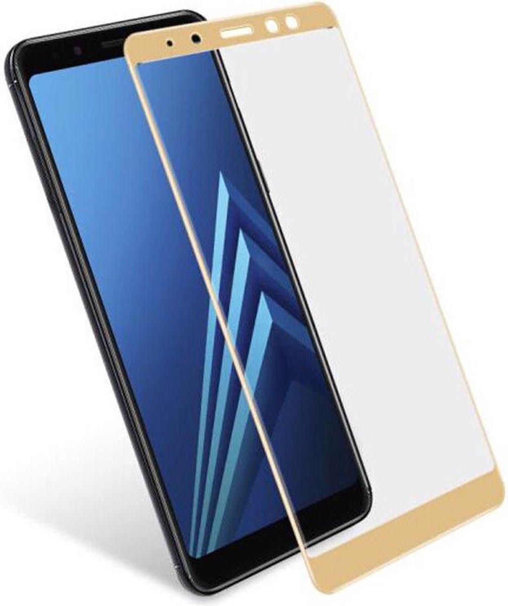 5D Full Cover 9H Full Glue Glass Screen Protector for Galaxy A6 (2018) _ Gold