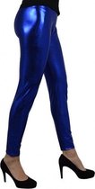 Metallic blauwe legging 36/38 (S/M)
