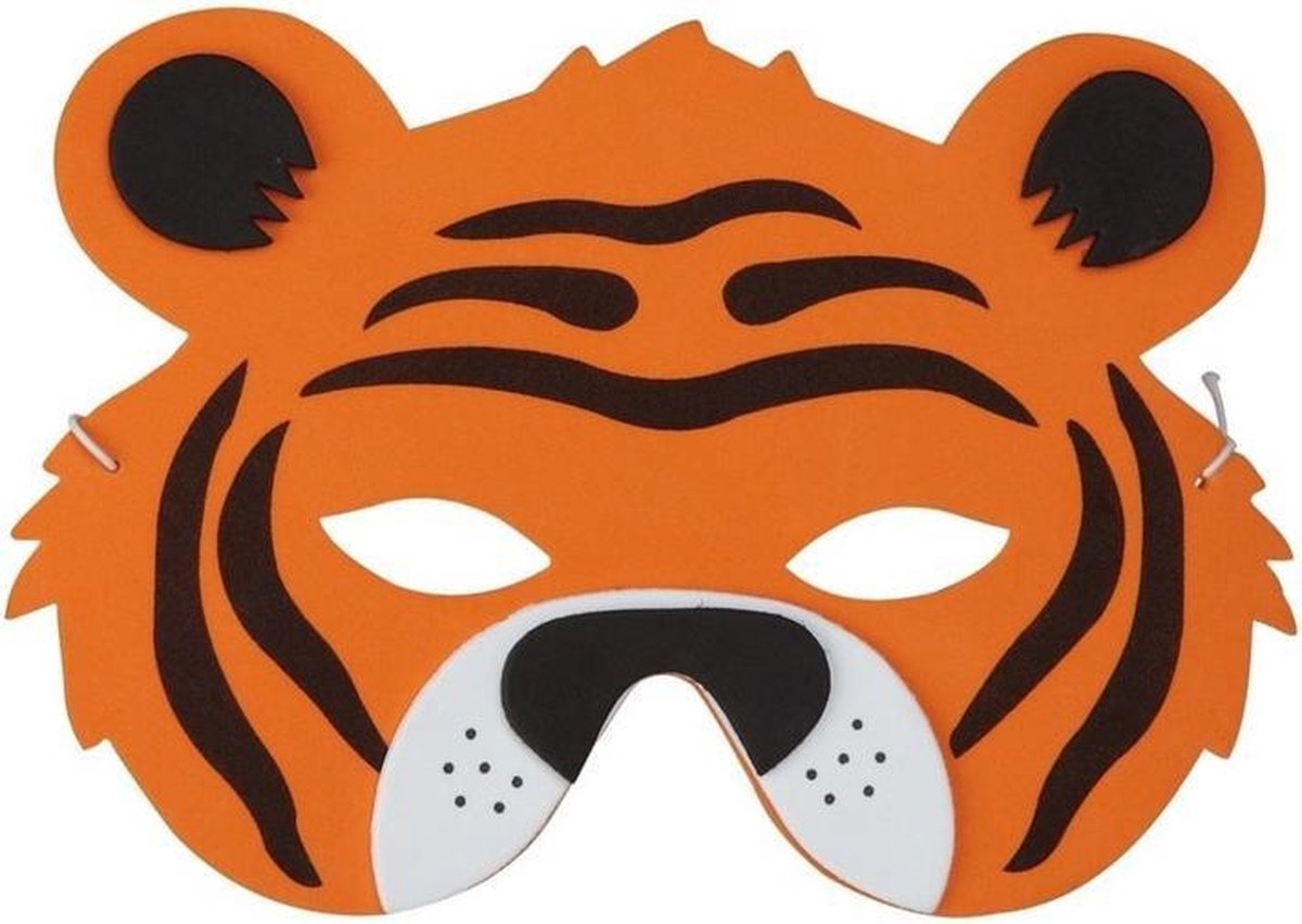 Tijger foam masker voor kinderen |