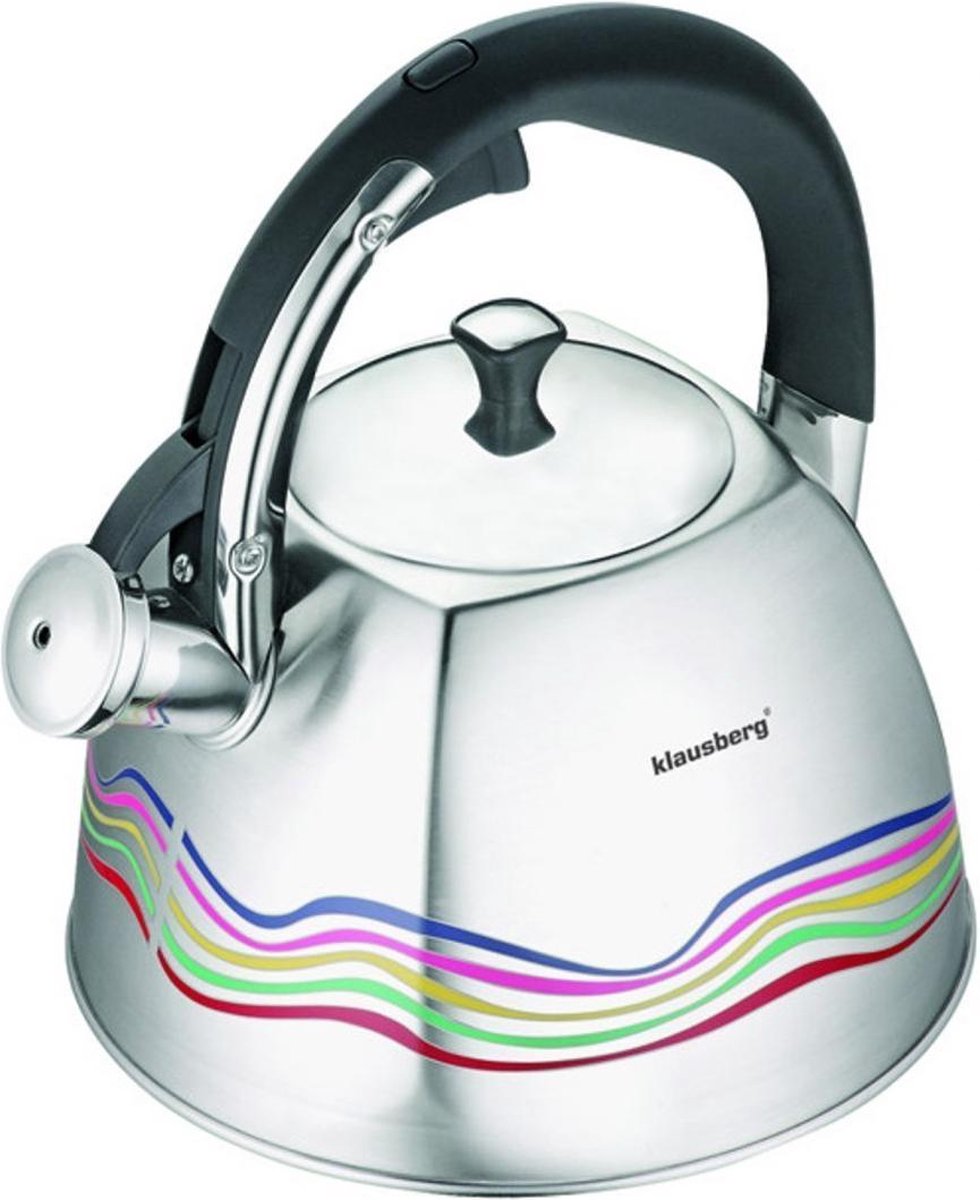 Klausberg KB-7099 fluitketel - 3L - rvs - alle warmtebronnen